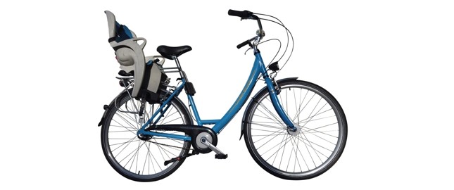 Womens bike with child on sale carrier